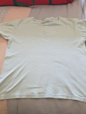 Basic Short Sleeve Tee by in Light Aqua Blue